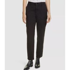Rag & Bone Women's Black Buckley High-Rise Stretch Cargo Chino Pants Sz 32 BZ